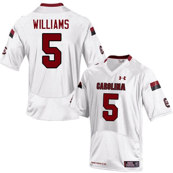 Men #5 Debo Williams South Carolina Gamecocks College Football Jerseys Sale-White